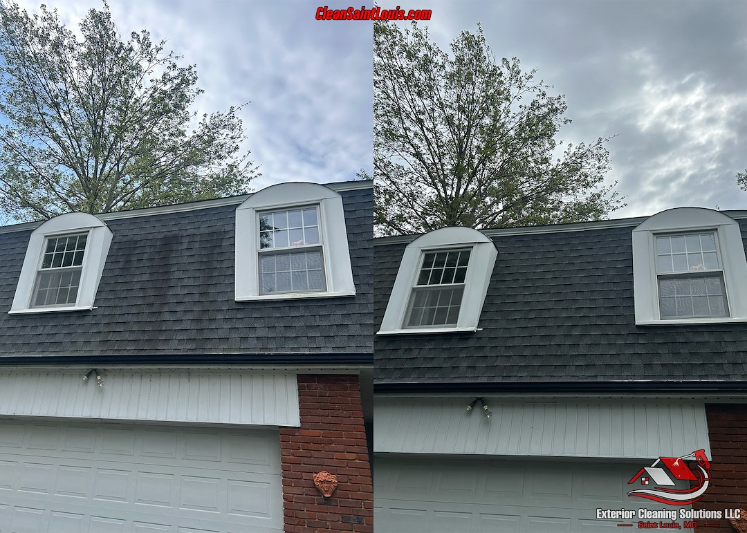 Mansard Roof Cleaning in St. Louis, MO.
